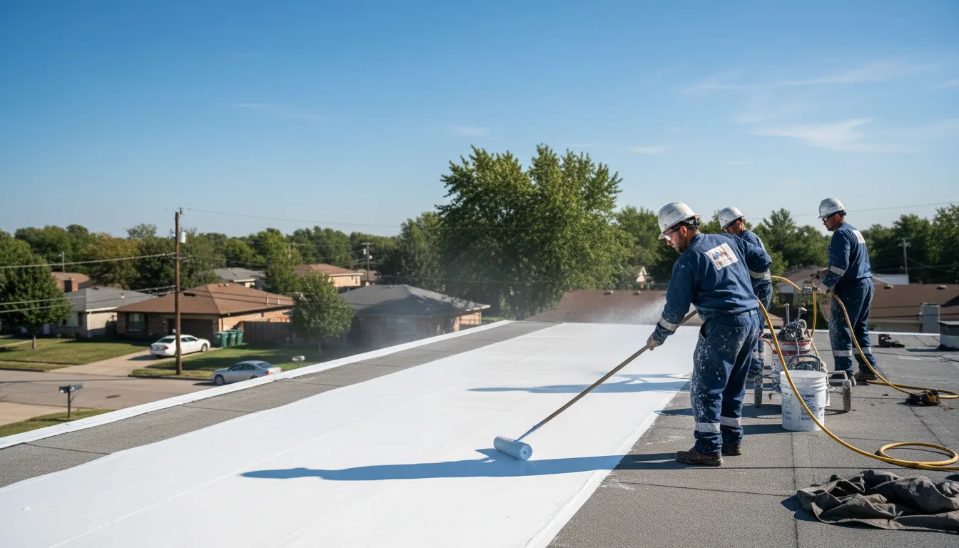 Commercial roof coating in Baileyville, IL near me